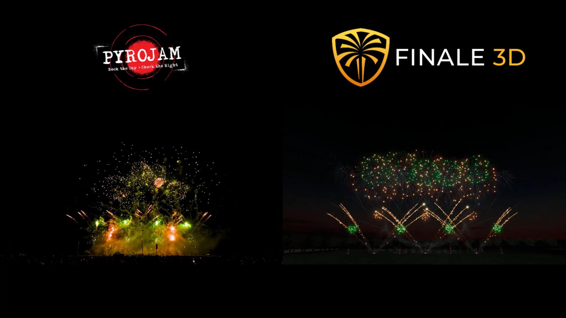 Finale 3D PyroJam 2023 3rd Place Show   Simulation vs. Reality